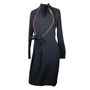 Sz 40 Shanghai Tang Crepe Deco Made In Italy Qipao Bow